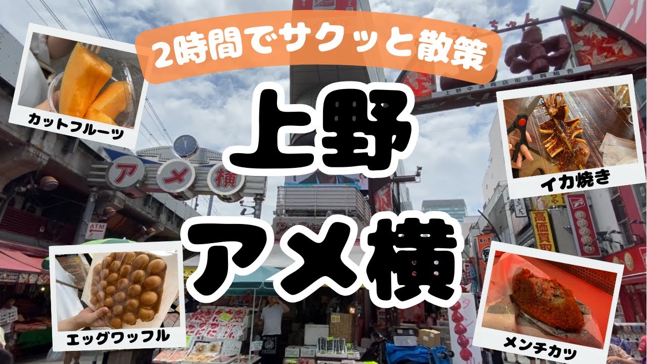 《アメ横 上野》2時間でサクっと 上野 アメ横の散歩  Walking in Ameyoko, Ueno, Tokyo 东京上野，Ameyoko 漫步道 도쿄 우에노 아메요코 산책