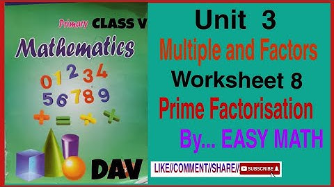 DAV Class 5 Maths  Unit 3 Worksheet 8 All Questions Solved@skyeasymath873