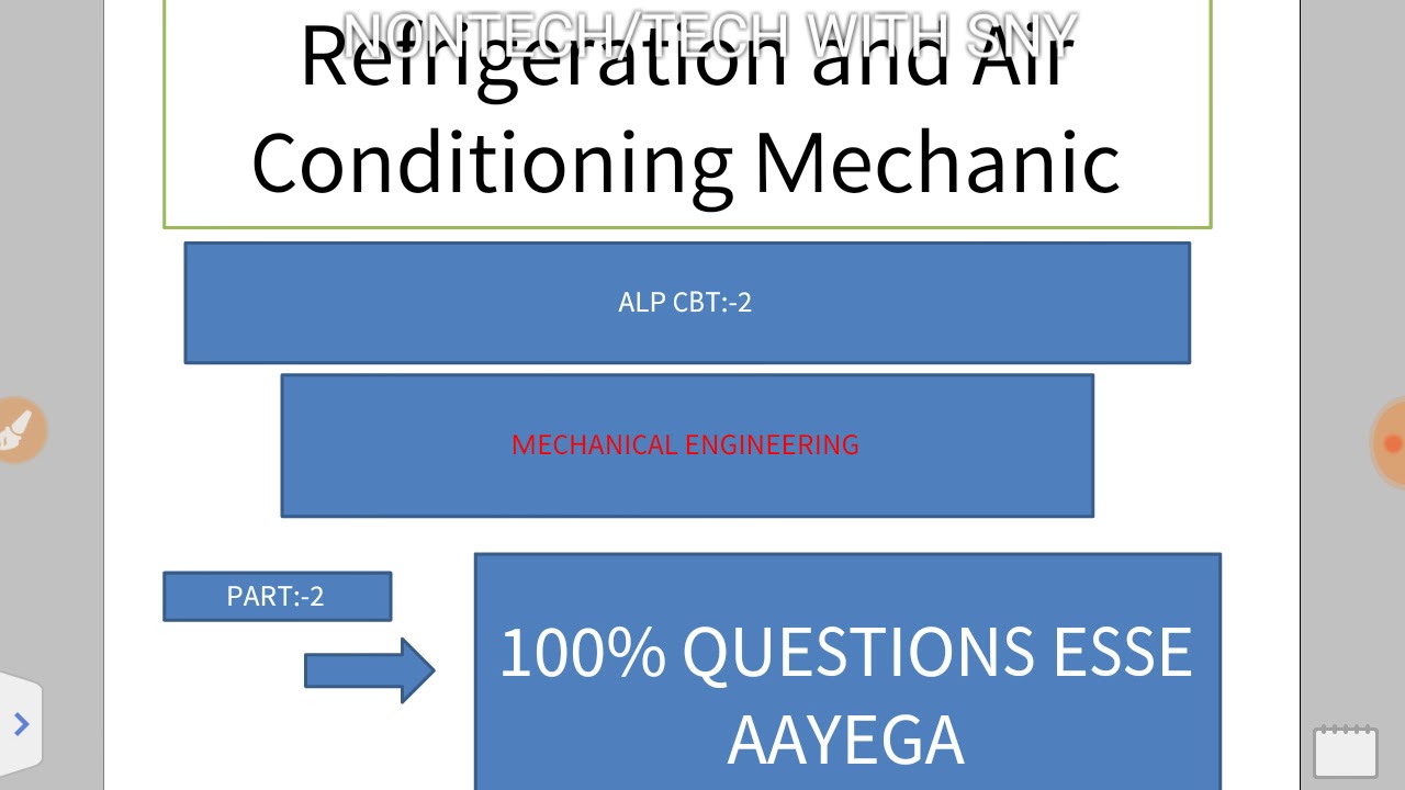 Refrigeration and air conditioning mechanic for RRB JE in hindi YouTube