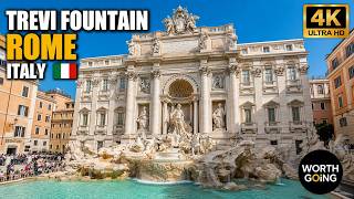 Trevi Fountain Rome Italy 4K | Iconic Baroque Landmark & Magical Night Views