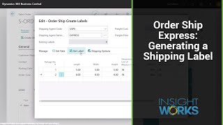 Order Ship Express - Generating a Shipping Label