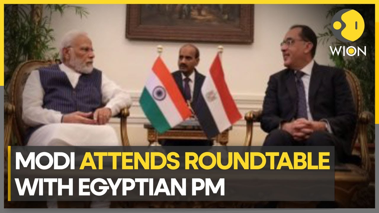 Indian PM Modi holds roundtable meeting with Egyptian counterpart Mostafa Madbouly in Cairo | WION