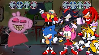 FNF Sonic Alive Frontiers vs Peppa.Exe Sings Bacon Song - Friday Night Funkin'