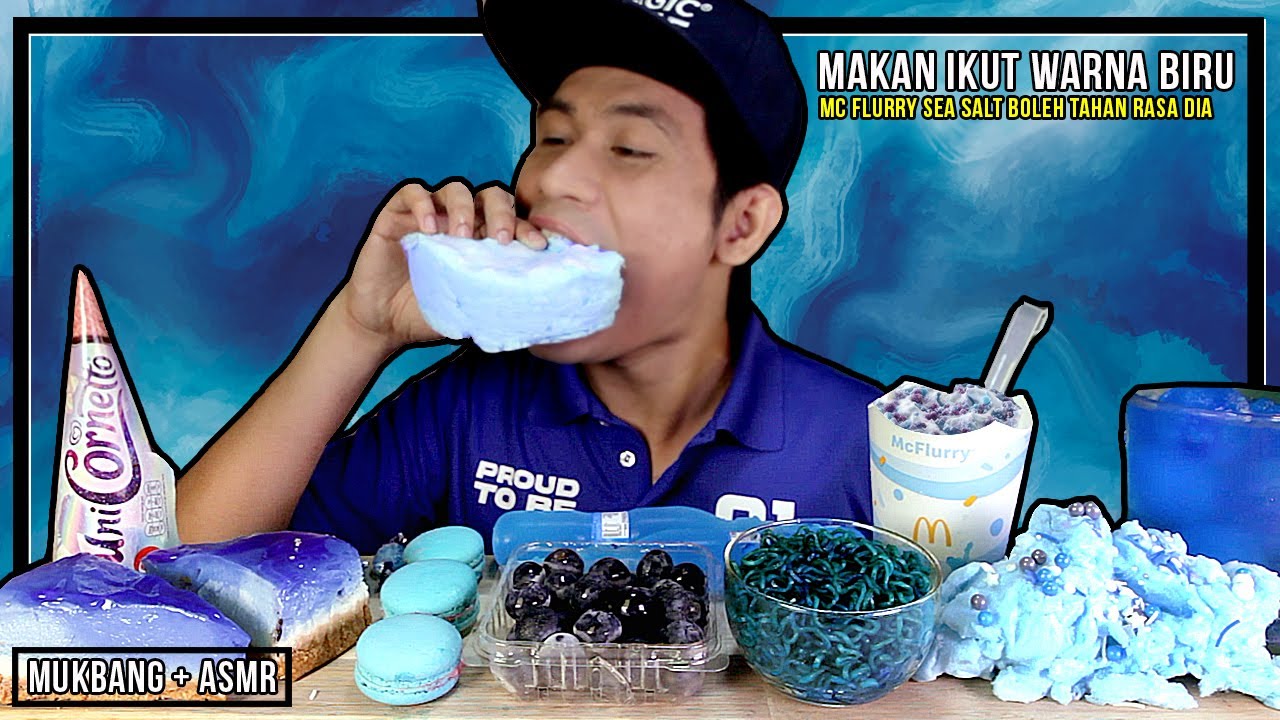 MAKAN IKUT WARNA, WARNA BIRU 💙 | MUKBANG MALAYSIA (MCD ...