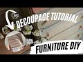 Painting &amp; Decoupage Furniture With Neutral Grass Cloth Tissue Paper - A Simple Dixie Belle Tutorial