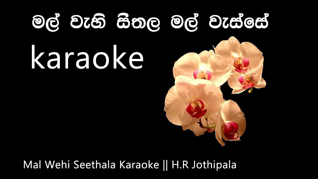 Mal Wehi Seethala sinhala karaoke songs without voice H.R Jothipala YouTube