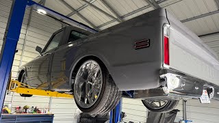 Underneath 1971 LS3 Restomod C-10 Shortbed. CALL 9168567931 or Victorylapclassics.net
