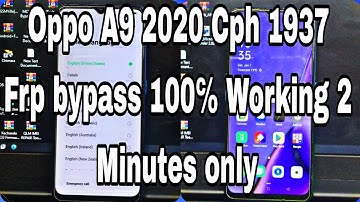 Oppo A9 2020 (cph 1937) FRP BYPASS 100% working video android version 11