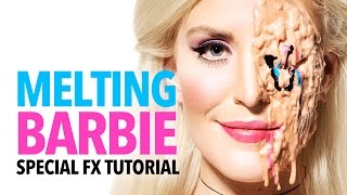 Melting Barbie halloween makeup tutorial