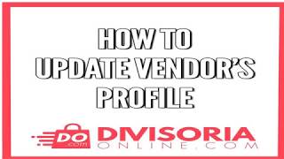 Updating Vendor's Profile