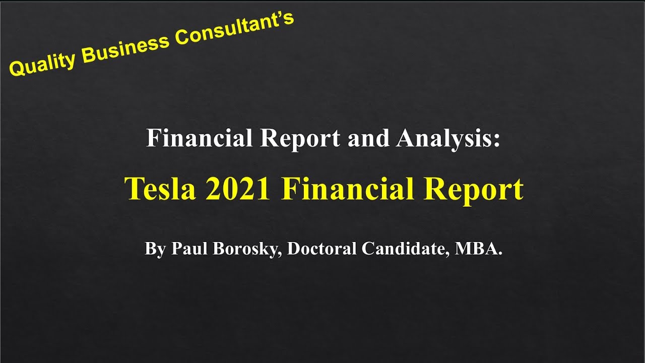 tesla financial analysis case study