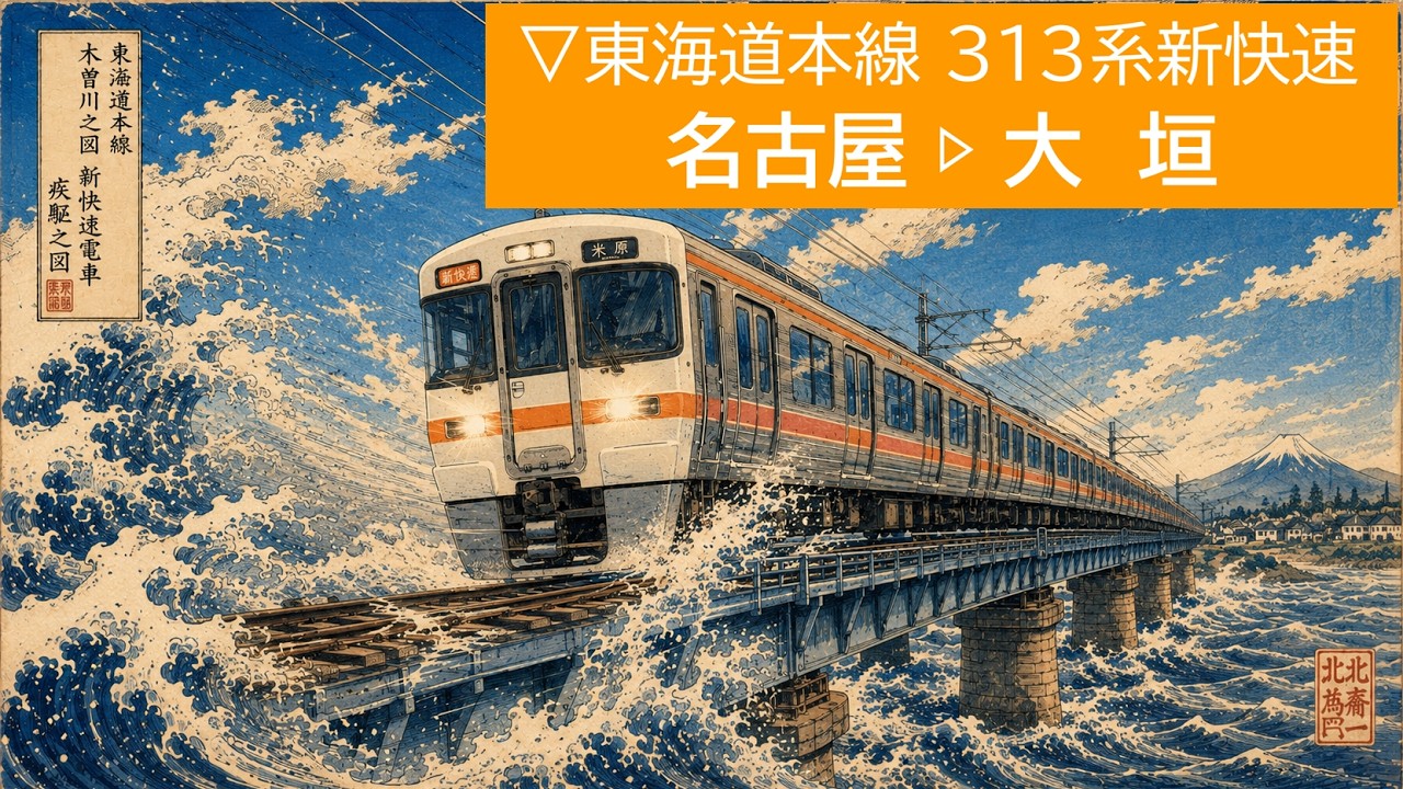 ▽2026.03.07［名古屋▷大垣］前面展望！ 東海道本線〖新快速〗《車窓