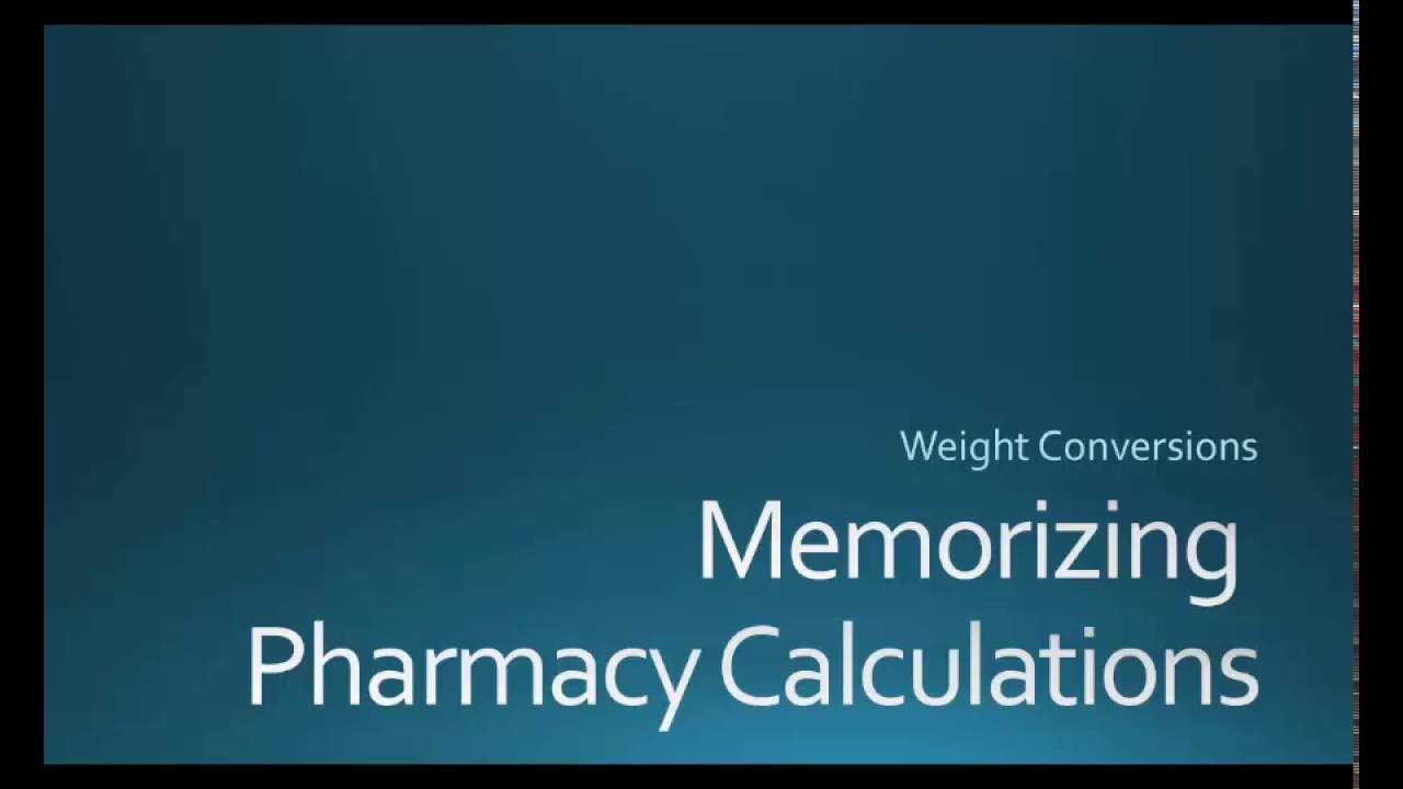 Pharmacy Technician Conversion Chart