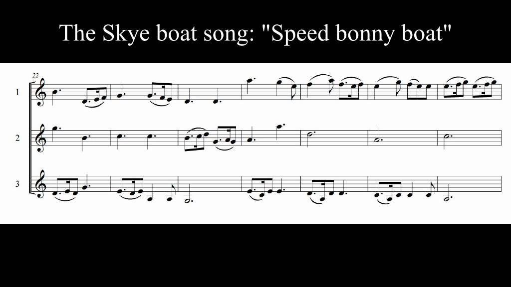 Easy trios The Skye Boat Song speed bonny boat.wmv YouTube