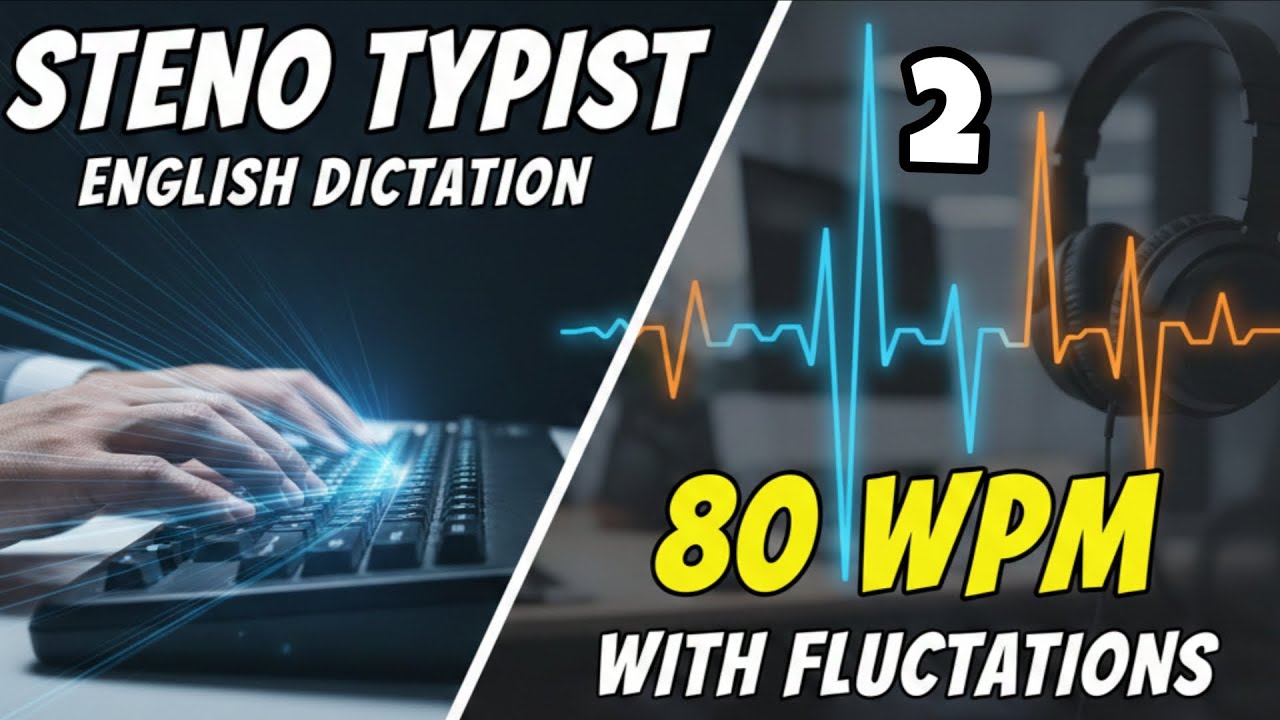 🔥2 Steno Typist Exam | 80 WPM | 500 Words | Punjab & Haryana High Court Steno stenographer #steno 🔥