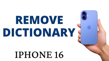 How to REMOVE DICTIONARIES on the iPHONE 16!