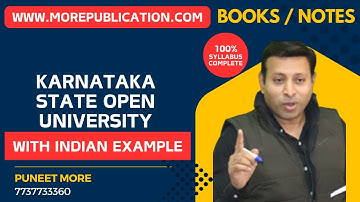 KARNATAKA STATE OPEN UNIVERSITY {KSOU} | ACCOUNTS BOOKS | MATHS BOOKS | STATISTICS BOOKS