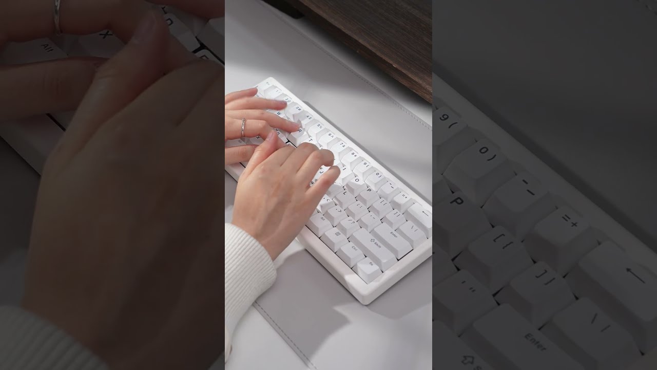 QK61 In White Keyboard Mechkeys Keeb Soundtest Asmr Cidoo Typing