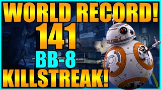 (WORLD RECORD!) Star Wars Battlefront 2 - 141 BB-8 Killstreak (Endor)