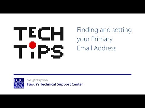 Finding and setting your Primary Email Address