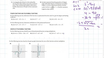 DC PreCal OpenStax Chapter 3 Review Exercises a Few Examples from 1 30