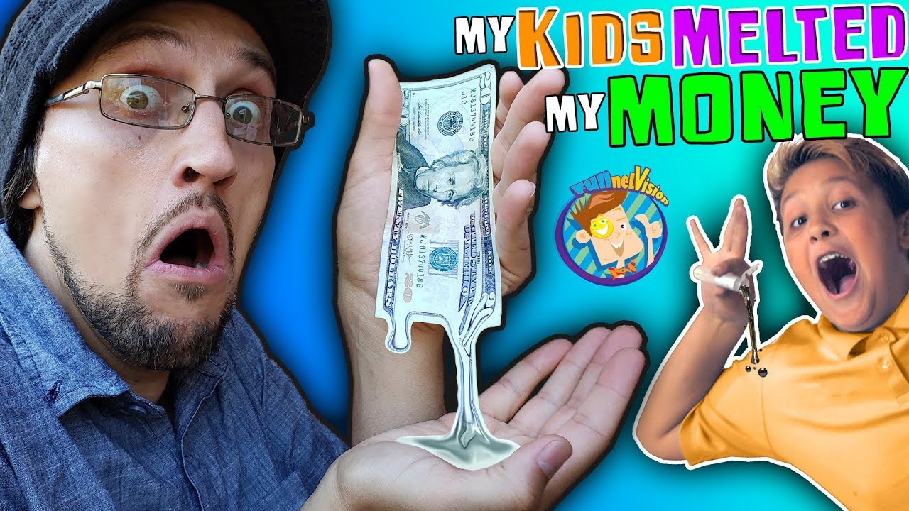 MY KIDS MELTED MY MONEY!!! (FUNnel Vision Gallium Metal Prank w/ Cool Science Expirim - MY KIDS MELTED MY MONEY!!! (FUNnel Vision Gallium Metal Prank w/ Cool Science Expirim
