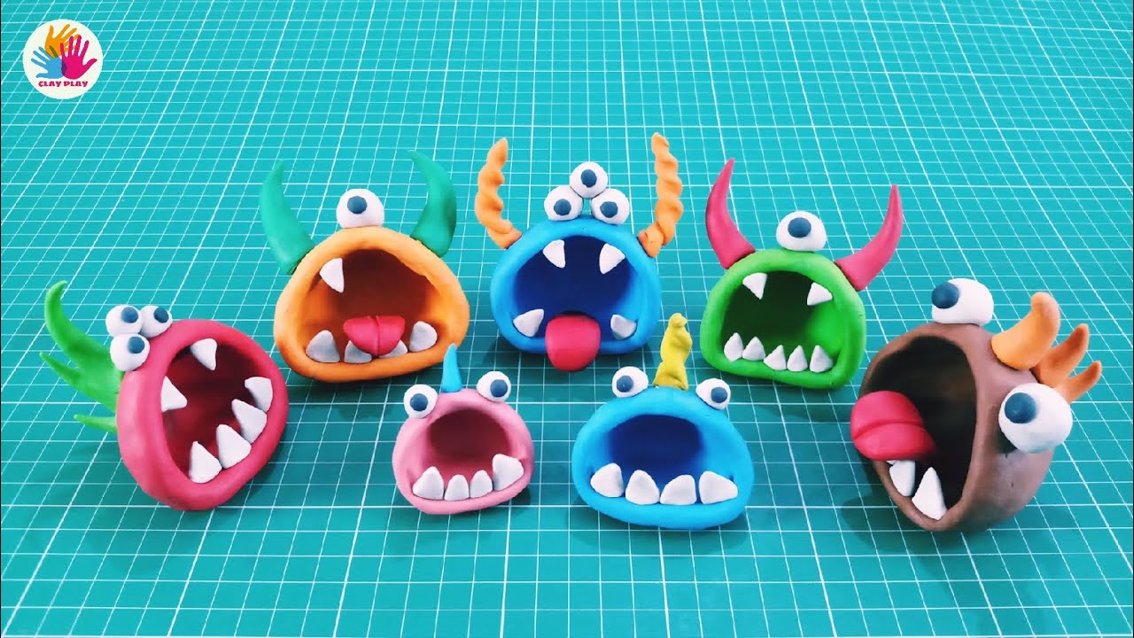 Monster Pen Cup Air Dry Clay