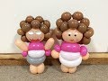 ちびまる子ちゃんのお母さんのバルーンの作り方（バルーンアート）　Chibi Maruko-chan mother balloon (balloon twisting)