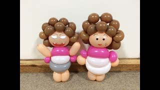 ちびまる子ちゃんのお母さんのバルーンの作り方（バルーンアート）　Chibi Maruko-chan mother balloon (balloon twisting)