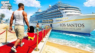 Franklin & Shinchan First Experience In Biggest Luxurious Cruise Ship In GTA 5 screenshot 1