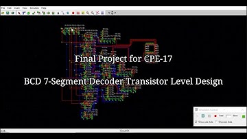 Final Project in CPE17- BCD 7-Segment Decoder Transistor Level Design