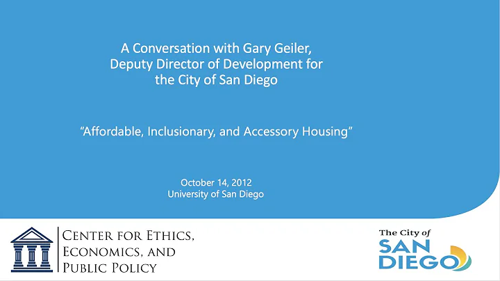 A Conversation with Gary Geiler, Deputy Director of Development for the City of San Diego