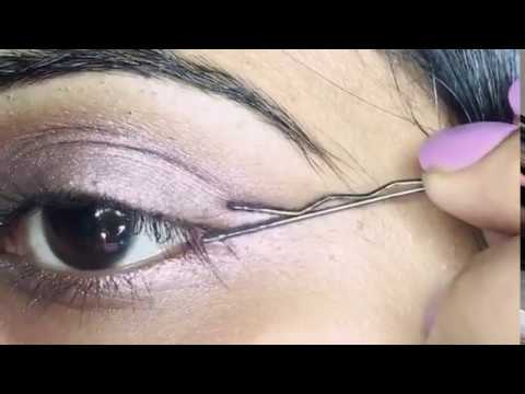 Bobby pin eyeliner hack!