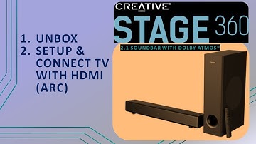 Creative Stage 360 : Unbox Setup & Connect TV with HDMI ARC