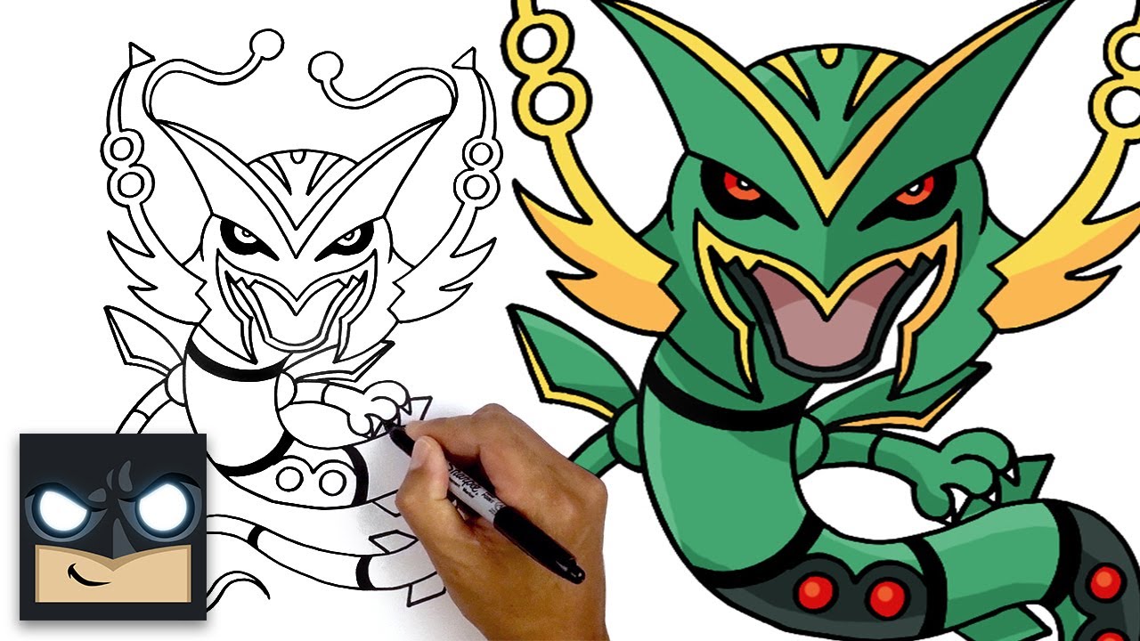 how to draw legendary pokemon rayquaza