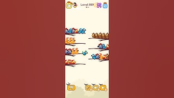 Bird sort calar game leval 859 #games #colorgame #leveldesign #gameplay #gameartdesign #colormatch