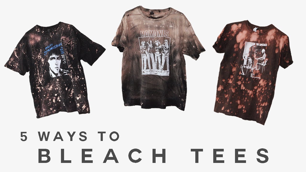 Bleached Shirts Using Cricut 3 Ways