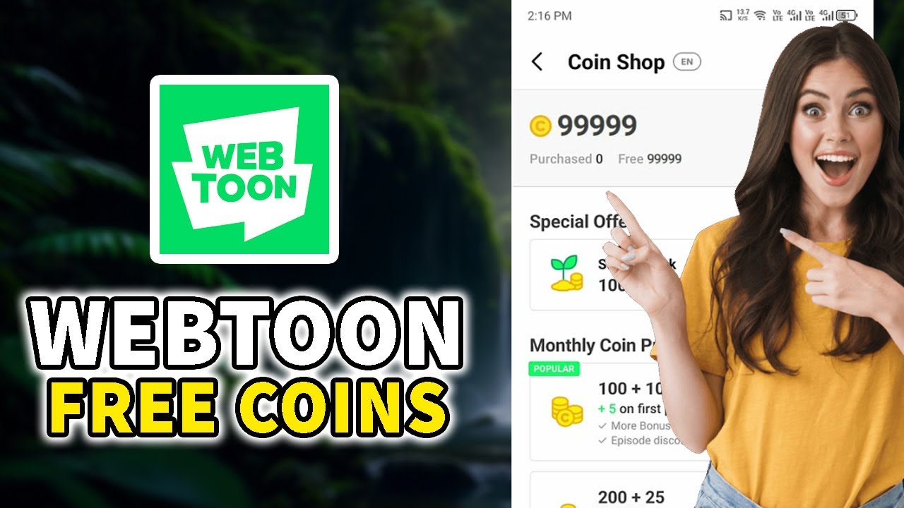 Webtoon Free Coins - How To Get 99,999 Webtoon Coins For Free in 2024