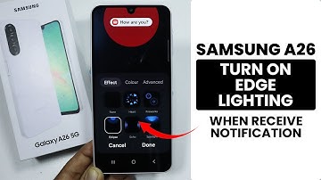 How to Turn ON Edge Lighting in Samsung A26 - Edge Lighting Settings