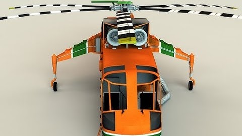 3D Model Sikorsky S-64 Skycrane at 3DExport.com