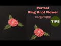 Hand Embroidery Ring Knot Stitch Malayalam | Ring Knot Flower | Challah Work Flower| Churidar Design
