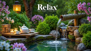 Healing Piano With Bamboo Water Sounds 🌿 Insomnia Relief, Calm Anxiety \u0026 Depression, Deep Sleep