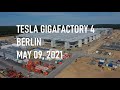 Tesla Gigafactory 4 Berlin | More signs for side buildings | May 09, 2021 | DJI drone 4K Video