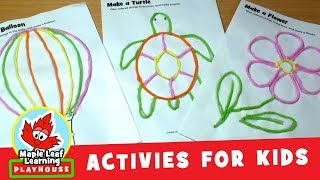 Yarn Art Activity for Kids | Maple Leaf Learning Playhouse