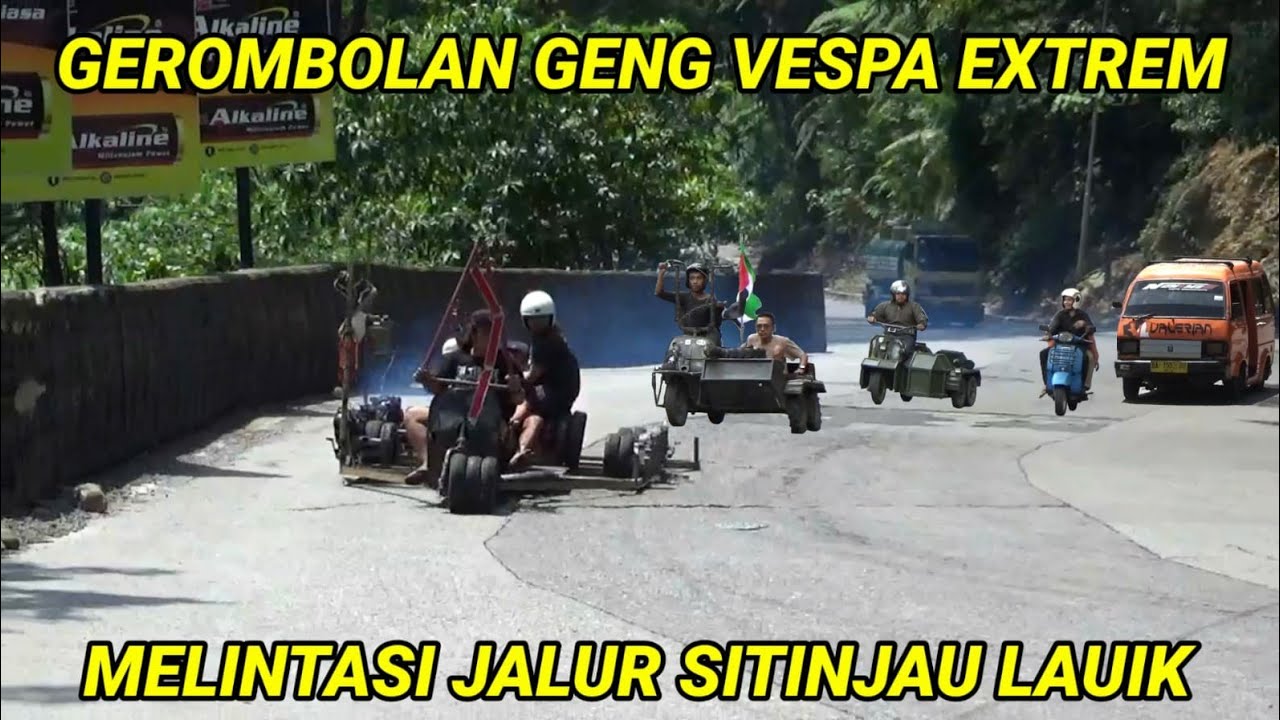 HEBOH... Vespa Extrem Melewati Tanjakan Sitinjau Lauik