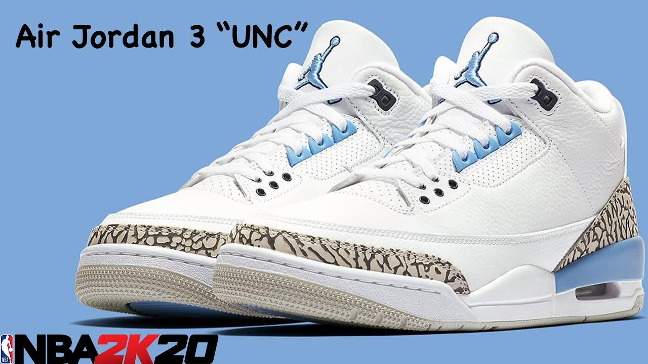 jordan 3's unc