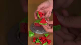Six puzzles, two categories: food and animals. Each one comes apart in a specific order, and thats