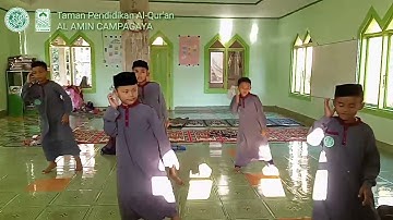 KEREN! Latihan Kreasi Seni Santri Tari "TOMAT (Tobat Maksiat)" || TK/TPA Al Amin Campagaya