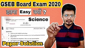 Class 10 Science | Gujrat Board 2020 Paper Solution | GSEB Board -Nikhil Pandey Sir