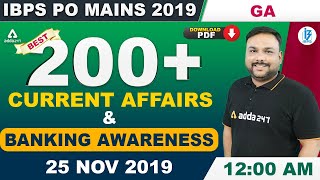 IBPS PO 2019 | Best 200+ Current Affairs & Static GK